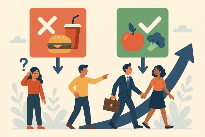 Choose healthy foods for better success outcomes.