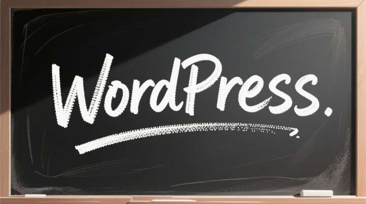 WordPress written on chalkboard