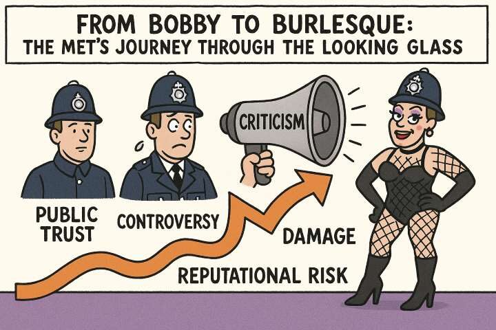 Met's transformation from trust to reputational risk cartoon.