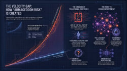 Infographic illustrating AI capability growth outpacing human governance