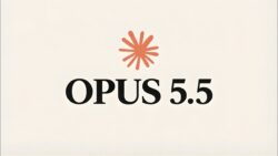 OPUS 5.5 logo with orange radial emblem