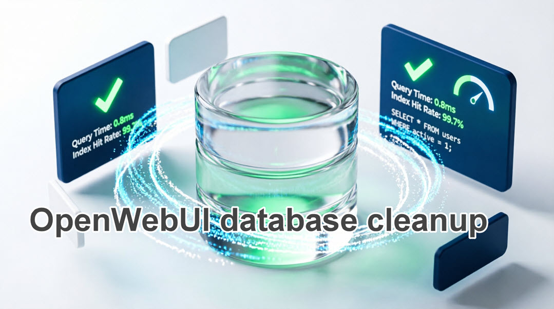 OpenWebUI database cleanup with performance dashboard