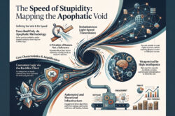 Infographic mapping the spread and monetisation of an apophatic void